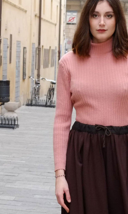 Maglia in Lana Merino a Coste