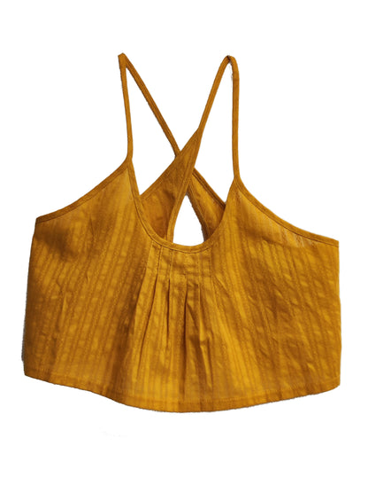 Crop Top in Cotone traforato